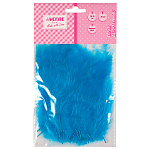 Перья для декорирования " deVente " Diy Голубые, от 10см до 15см, пакет, европодвес