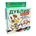 Игра карточная 4+ " Русский стиль " Дублик Россия, состав: карточки- 30шт, правила, картонная упаковка 9*11*3см, европодвес