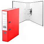 Папка-регистратор А4 " KWELT " сборная 50мм, красная, ПВХ, пластиковый карман со сменной этикеткой, металлическая окантовка