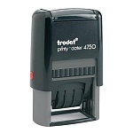 Датер автоматический " Trodat " 2 строки 41*24мм пластиковый, со свободным полем, высота шрифта 4мм, синяя подушка