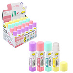 Клей-карандаш " deVente " Pastel 15гр, основа PVP, быстросохнущий, картонный дисплей