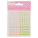 Набор страз самоклеющихся " deVente " Жемчуг Цвет ассорти, акриловые, 95*105мм, пластиковый пакет с европодвесом