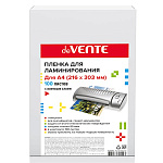 Пленка для ламинирования с клеевым слоем " deVente " А4 0,08мм, глянцевая, 100л, 216*303мм