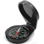 Компас " KWELT " d=4см, в пластмассовом корпусе с крышкой, цвет- чёрный, пакет