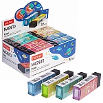 Ластик " Hatber " PVC Magnito ER-23 60*20*10мм, ассорти, прямоугольный, со встроенным магнитом, картонный держатель, картонный дисплей