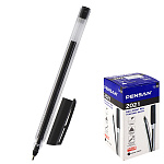 Ручка шариковая " Pensan " Triangle черная 1,0мм, толщина письма 0,7мм, чернила на масляной основе, прозрачный трехгранный корпус, колпачок с клипом, картонная упаковка