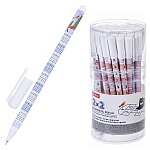 Ручка пиши-стирай гелевая " Hatber " 2х2 синяя 0,6мм, игольчатый пишущий узел, в пластиковой тубе