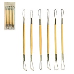 Набор стеков " KWELT " 6шт металлический, двухсторонний, на деревянной ручке, пакет, европодвес