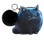 Брелок меховой " Феникс " Ночное облако, 6*13см, карабин, подвес- шар, металлическое кольцо, искусственный мех, пакет, европодвес