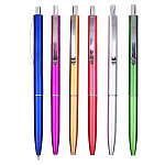 Ручка шариковая автоматическая " Mazari " Rio, синяя, 0,7мм, пластиковый корпус, сменный стержень 107мм, цвет корпуса - ассорти 6 дизайнов, пакет