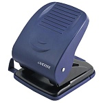 Дырокол на 40л " deVente " Stripe металл/пластик, встроенная линейка со шкалой, съемный поддон для конфетти, синий