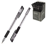 Ручка шариковая " Bruno Visconti " UrbanWrite, черная 0,7мм, толщина письма 0,5мм, пластиковый корпус, чернила на маслянной основе, цвет корпуса- прозрачный, резиновый держатель, металлизированный наконечник, прозрачный колпачок с клипом, сменный стержень