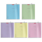 Тетрадь с пластиковой обложкой А5 18л клетка " Erich Krause " Классика CoverPrо, офсет, на скобе, скругленные углы, 5 дизайнов в спайке