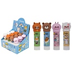 Клей-карандаш " deVente " Funny animal 9гр, основа PVP, быстросохнущий, с фигуркой на колпачке, 4 дизайна, картонный дисплей