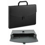 Портфель " Бюрократ " А4 1 отделение черный, пластик 0,7мм