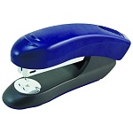 Степлер №24/6, 26/6 на 20л " deVente " Stripe 80скоб пластиковый, противоскользящее покрытие, два режима скрепления скоб, глубина закладки бумаги 50мм, металлический механизм подачи скоб, синий, картонная упаковка