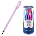 Ручка шариковая " Bruno Visconti " FirstWrite Zefir, синяя 0,5мм, толщина письма 0,4мм, пластиковый корпус, покрытие soft-touch, цвета корпуса - ассорти multicolor, металлический наконечник, прозрачный колпачок с клипом, пластиковый тубус