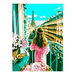 Картина по номерам " Lori " 28,5*38см В городе мечты, состав набора: основа на картоне с контуром, краски, кисть, вспомогательный лист, акриловый лак, инструкция, картонная упаковка, европодвес