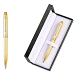 Ручка шариковая " Mazari " Circle G, синяя, 0,7мм, сменный стержень 99мм, пулевидный пишущий узел, поворотный механизм, металлический корпус, упаковка - футляр