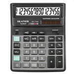 Калькулятор настольный 16 разрядов " Skainer " SK-716II, 158*203*33мм, двойное питание, черный