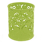 Стакан " KWELT " 8*9,5см, металлический ажурный, круглый, салатовый