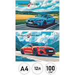 Альбом А4 12л " Проф-Пресс " Авто и природа- 4, на скобе, обложка- мелованная бумага, блок- офсет 100г/м2, 2 дизайна в спайке