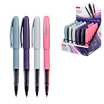 Ручка гелевая " Hatber " Pocket черная 0,5мм, толщина письма 0,25мм, игольчатый пишущий узел, цветной пластиковый корпус, дисплей