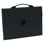 Папка-портфель " deVente " А4 Daily 1 отделение, черный, на замке, пластик 0,9мм, непрозрачный