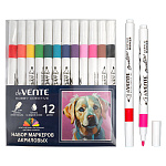 Набор маркеров акриловых " deVente " Hobby creative, Classic&Pastel, 12цв, пулевидный наконечник, в пластиковом боксе