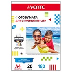 Фотобумага " deVente " A4 180г/м2 20л матовая, односторонняя, пластиковый пакет, европодвес