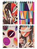 Блокнот А7 АБСТРАКЦИЯ 40 листов, на гребне