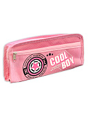Пенал " KWELT " 1 отделение 195*90*40мм, Cool boy, внешний карман на молнии, цвет - розовый, текстиль, пакет, европодвес