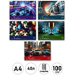 Альбом А4 40л спираль " Светоч " Мир хобби (ассорти), обложка - мелованный картон, блок-офсет- 100г/м2, 5 дизайнов в коробке