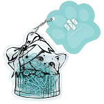 Скрепки " Феникс " 28мм металлические мятные 40шт Котенок в коробке, индивидуальная упаковка