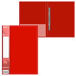 Папка-скоросшиватель " KWELT " А4 Standart красная, пластик 0,7мм, бумажная вставка во внешний кармашек, внутренний карман, индивидуальный штрихкод