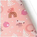 Упаковочная бумага " Браво " 60см*89см Бомбического дня рождения! 10 листов, 80г/м2