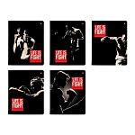 Тетрадь А5 48л клетка " Альт " Бойцовский клуб, офсет, на скобе, обложка - мелованный картон, матовая ламинация, скругленные углы, 5 дизайнов в спайке