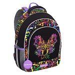Рюкзак " Erich Krause " 39*28*14см ErgoLine 15L Butterfly, многоцветный, эргономичная спинка, 1 отделение, большой внешний карман на молнии, 2 боковых кармана на резинке, усиленное дно, светоотражающие элементы, регулируемые лямки