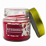 Свеча ароматизированная в банке " РСМ " Клубника, 60*60мм, время горения 14часов, с металлической крышкой