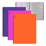 Папка 20файлов " Erich Krause " А4 Soft Caribbean Sunset ассорти, пластик 0,6мм, на спирали, с текстурой поверхности " песок "