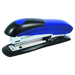 Степлер №10 на 12л " Attomex " 55скоб пластиковый, металлический антистеплер, сине-черный, картонная коробка