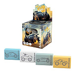 Ластик " Erich Krause " Road Beast 31*21*11мм, ассорти, прямоугольный, индивидуальный штрихкод, в дисплее