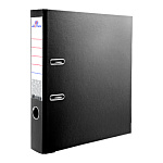 Папка-регистратор А4 " Attomex " разборная 50мм черная, ПВХ, пластиковый карман со сменной этикеткой, металлическая окантовка