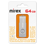Флеш-диск " Mirex " 64GB Swivel серебряный USB 2.0
