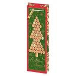 Пакет Новогодний бумажный " Мир открыток " 14*35*11см под бутылку Елочка, ламинированный