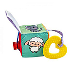 Кубик развивающий " РС " Соня, 7*7*7см, погремушка, мягкий, пакет европодвес