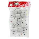 Ёлочное украшение " KWELT " Заснеженные сапожки с блестками-звездочками 5*4,5см 6шт, пакет, европодвес