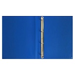 Папка 4 кольца " KWELT " А4 30мм синяя, пластик 0,5мм, индивидуальный штрихкод