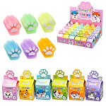 Ластик " Mazari " Лапки, 30*25*25мм, ПВХ, фигурный, 6 дизайнов, картонная коробка