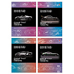 Блокнот МАЛЫЙ ФОРМАТ А7 40л " Альт " Машины (ассорти), клетка, обложка - мелованный картон, на скобе, 4 дизайна